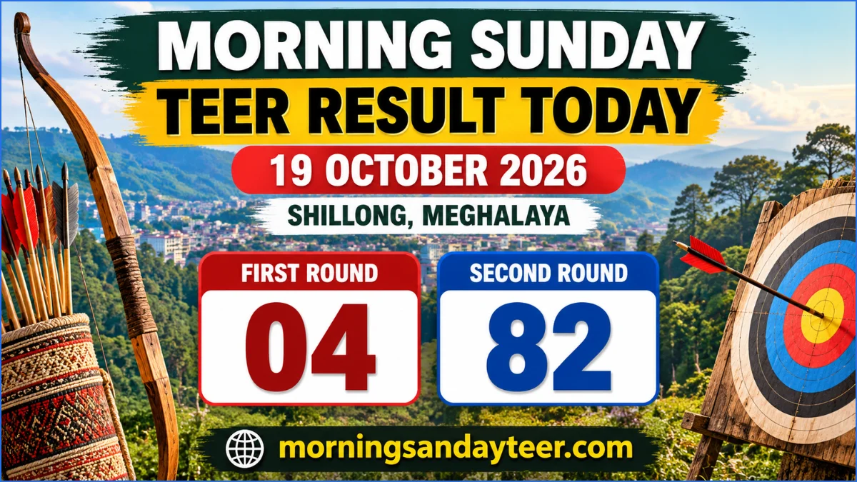 Morning Sunday Teer Result Today: Shillong Numbers for 19 October 2026
